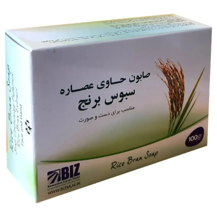صابون سبوس برنج دکتر بیزBIZ | روشنکننده، مرطوبکننده و کمک به کاهش لکهای پوستی