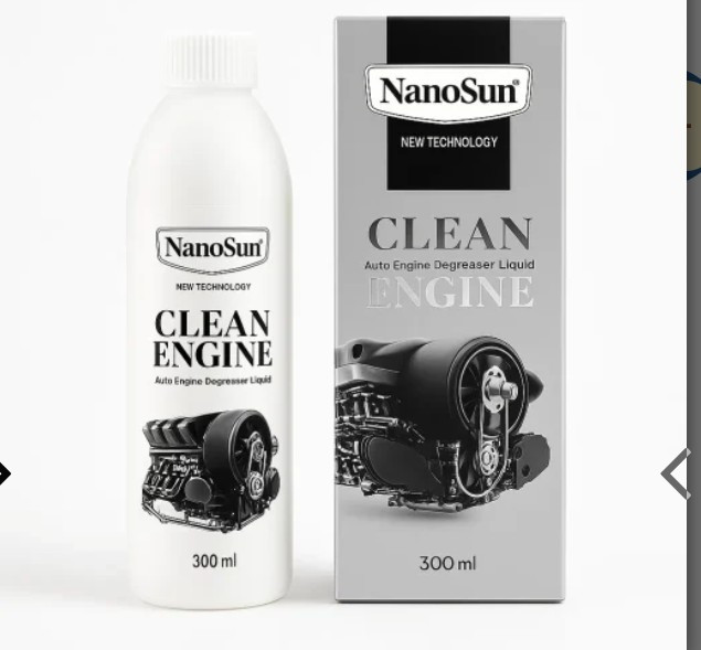 چربی زدا NanoSun Clean Engine | پاککننده چربی و آلودگی موتور خودرو، هود ، چدن گاز