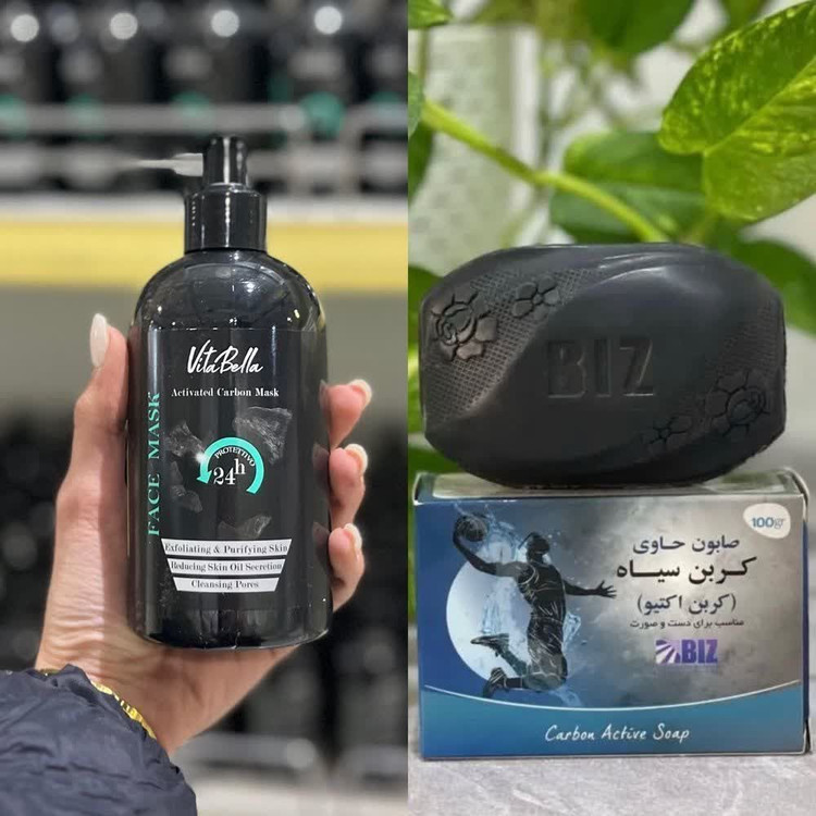 صابون کربن فعال بیز BIZ بیوممتیک ضدبو و ضد تعریق