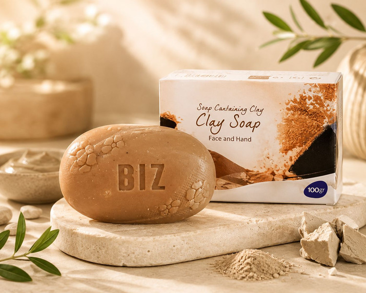 صابون خاک رس بیزBIZ بیوممتیک رفع تیرگی وبستن منافذ