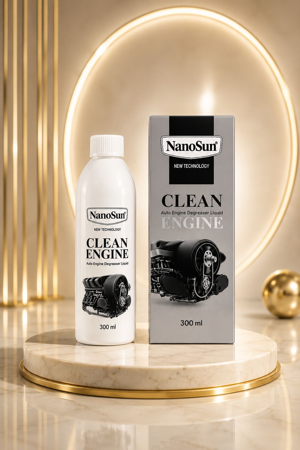 چربی زدا  NanoSun Clean Engine | پاک‌کننده چربی و آلودگی موتور خودرو، هود ، چدن گاز