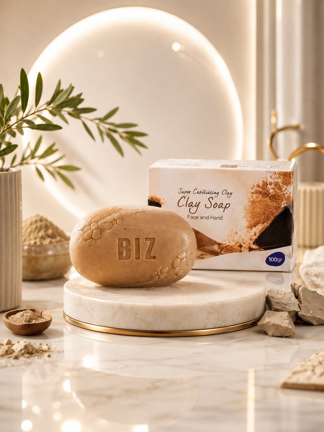 صابون خاک رس بیزBIZ بیوممتیک رفع تیرگی وبستن منافذ