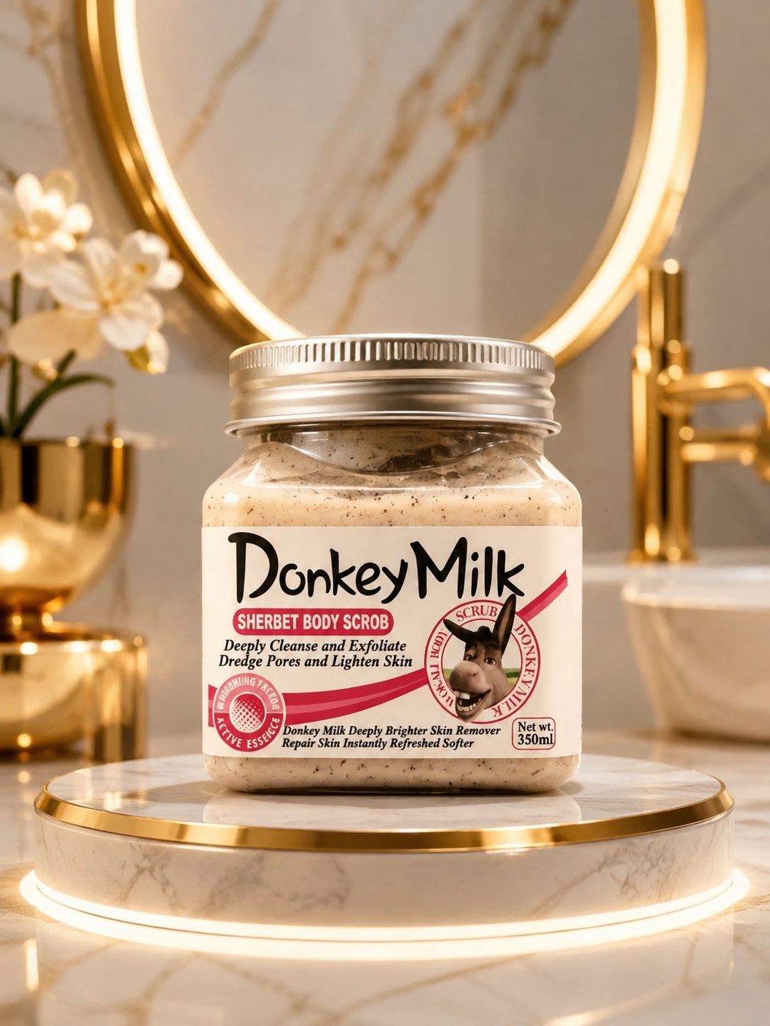 🔥 اسکراب شیر الاغ نمونه اصلی  Donkey Milk | لایه‌بردار و نرم‌کننده پوست
